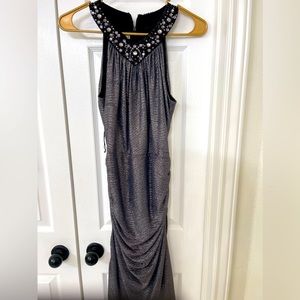 Small grey ruffled party /ball dress